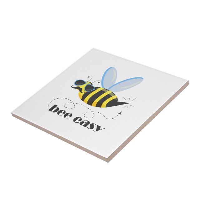 Carreau Bee caractère avec mustache lunettes de soleil Bee (Côté)