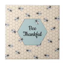 Bee Thankful Beehive Citation Turquoise