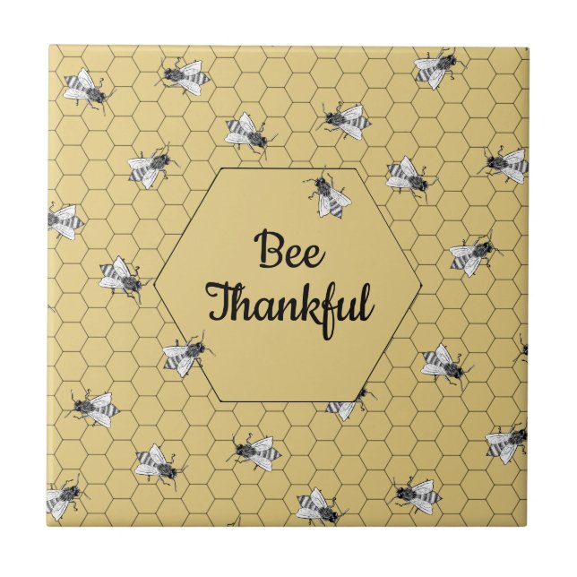 Carreau Bee Thankful Quota Light Amber Honeycomb (Devant)