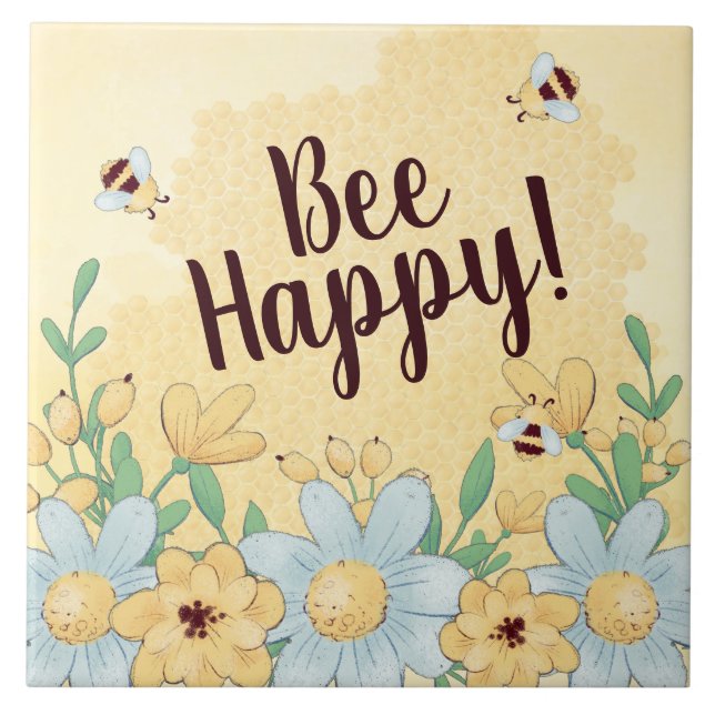 Carreau Bee Whimsical Happy (Devant)