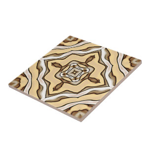 Carreau Beige Tan Brown Taupe Ivory Ethnic Tribe Art
