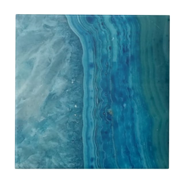 Carreau Belle Agate Bleu Moderne (Devant)