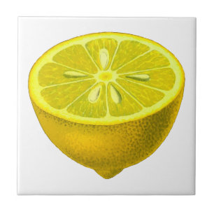 Carreau Belle aquarelle design citron