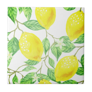 Carreau Belle aquarelle design citron