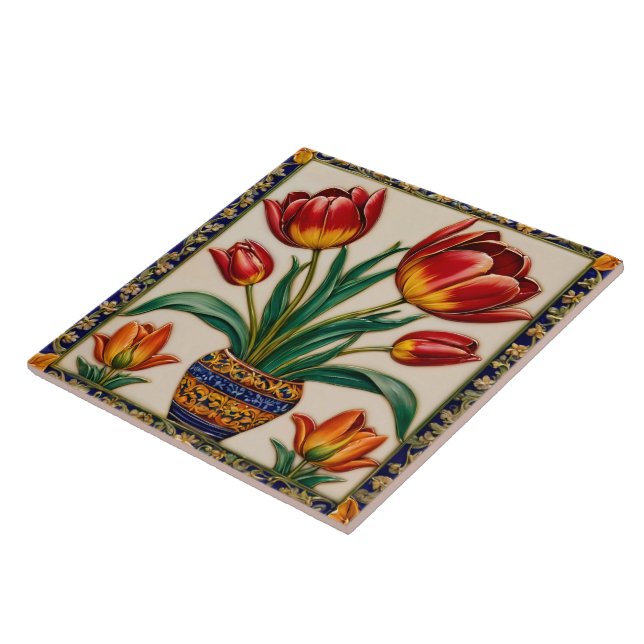 Carreau Belle collection Tulipes tendance (Côté)
