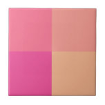Carreau Belle combinaison géométrique colorée et élégante<br><div class="desc">Design géométrique élégant en rose et orange.</div>