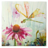 Belle Dragonfly en céramique Carrelage de cuisine