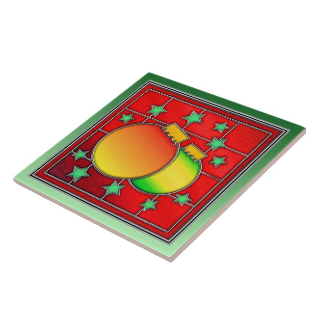 Carreau Belle image en verre de Noël (Côté)