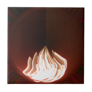 Carreau Belle impression d'art de la flamme abstraite