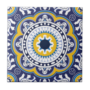 Carreau 💙 💛 Belle Méditerranée Vintage Azulejos