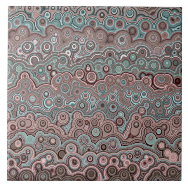 Carreau Belle motif rose rose bleu turquoise M2 (Devant)
