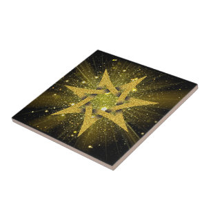 Carreau Belle Parties scintillant Gold Star Carrelage en c