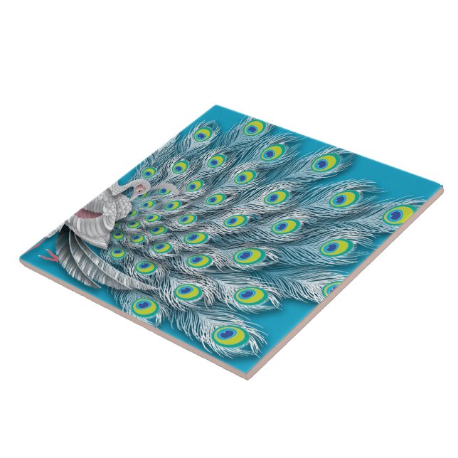 Carreau Belle Peacock Fine japonais Kimono design (Côté)