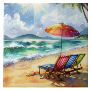 Carreau Belle Scène de Plage 