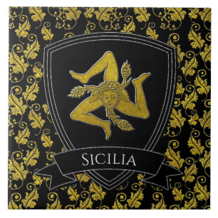 Carreau Belle Trinacria sicilienne ornée