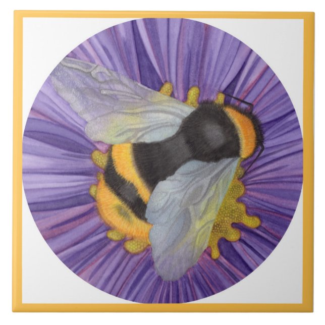 Carreau Belle tuile murale d'abeille 4 x 4 ou 6 x 6 Trivet (Devant)