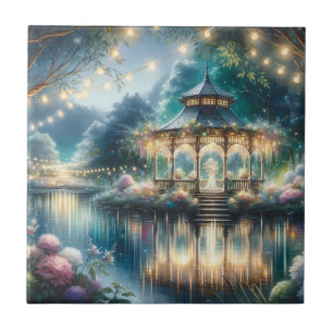 Carreau Belvédère du jardin enchanté, reflet du crépuscule