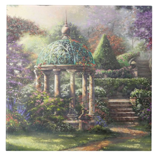 Carreau Belvédère entouré par des fleurs (Devant)