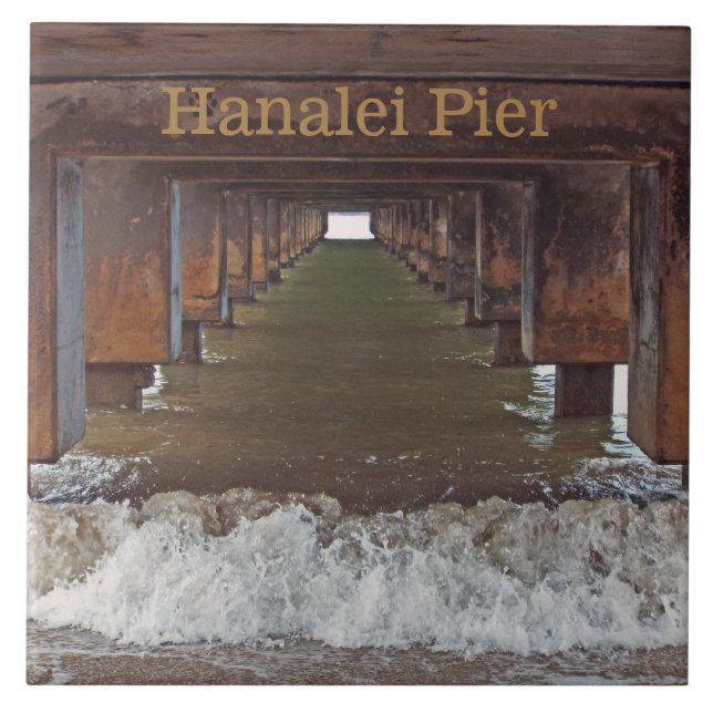 CARREAU "BENEATH HANALEI PIER" (KAUAI) (Devant)