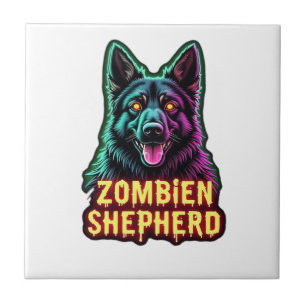 Carreau Berger Allemand GSD Shep Chien Zombie Halloween Es