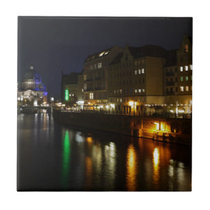Carreau Berlin Allemagne Nuit Spree Deutschland Nacht