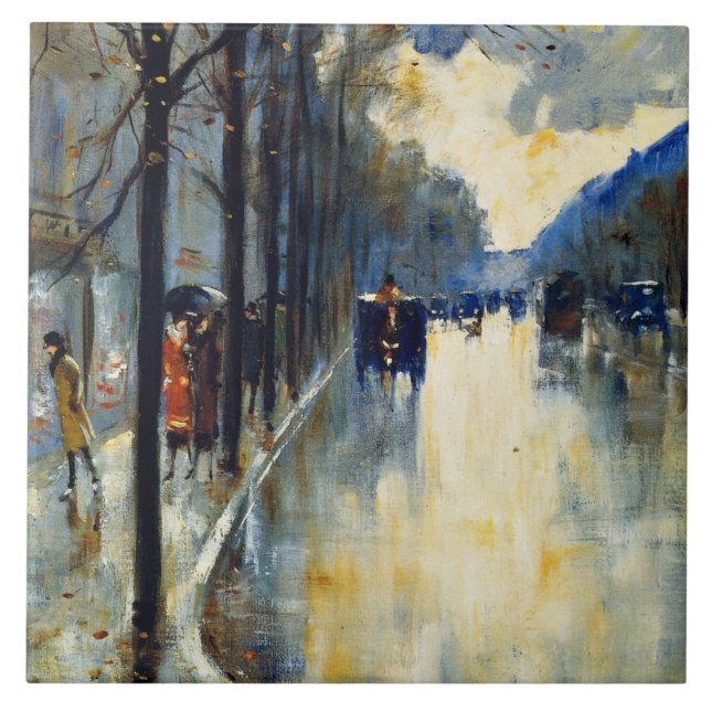 Carreau Berlin Street à la fin de l'automne, oeuvres d'art (Devant)