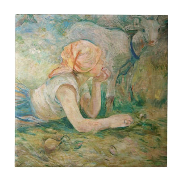 Carreau Berthe Morisot - Bergère couchée (Devant)