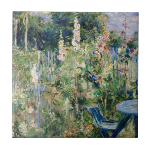 Carreau Berthe Morisot - Roses Trémières / Althées