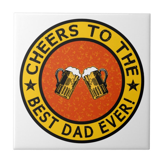 Carreau BEST DAD EVER tuile personnalisée (Devant)