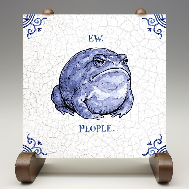 Carreau Beurk Les Gens Crapaud Delft Bleu De Style Holland (Créateur téléchargé)