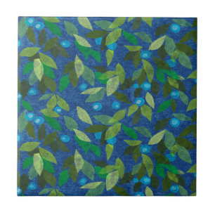 Carreau Beurres bleus Motif floral minimal Botanique simpl