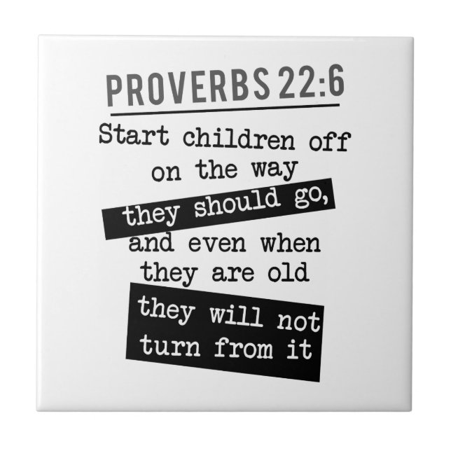 Carreau Bible chrétienne Verbes Proverbes Parenting simple (Devant)