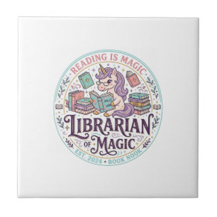 Carreau Bibliothécaire Licorne de Magie Produit Original G