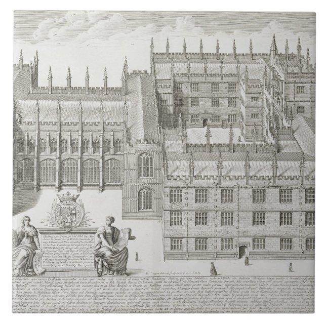 Carreau Bibliothèque de Bodleian, Oxford, de 'Oxonia (Devant)