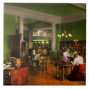 Carreau Bibliothèque - Lecture des adultes 1900