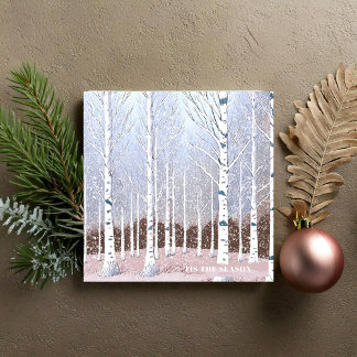 Carreau Bibouleau neigeux Noël Dusty Blue ID1003