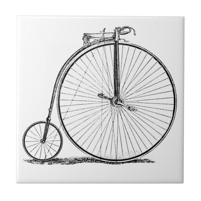 Carreau Bicyclette à grande roue Penny Farthing (Devant)