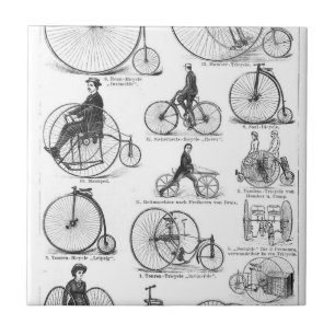 Carreau Bicyclette à grande roue Penny Farthing