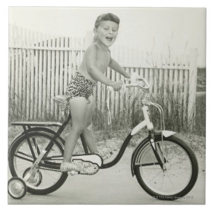 Carreau Bicyclette d'équitation de fille