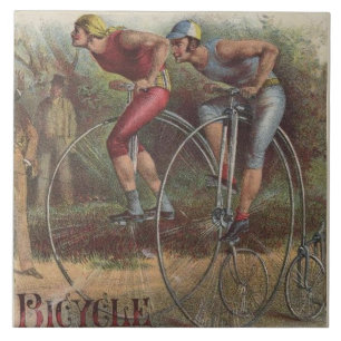 Carreau Bicyclettes victoriennes haute roue
