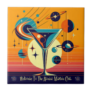 Carreau Bienvenue à l'ère spatiale au club Atomic Martini
