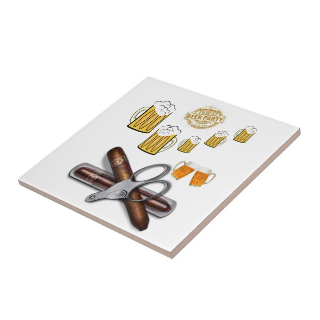 Carreau Bière en céramique (Côté)