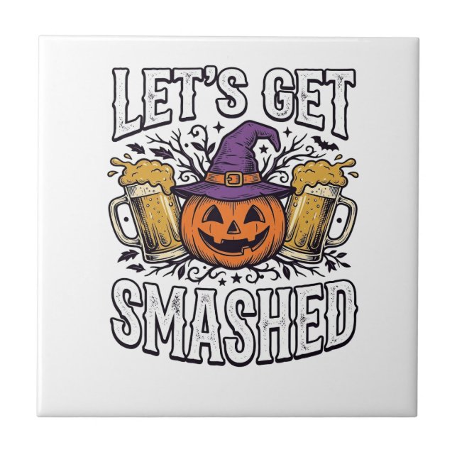 Carreau Bièredecitrouille Halloween défonçons-nous (Devant)