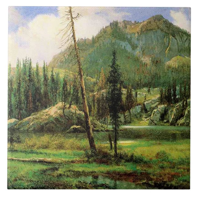 Carreau Bierstadt - Montagnes de la Sierra Nevada, (Devant)