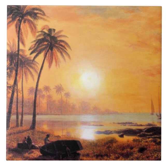 Carreau Bierstadt - Paysage tropical (Devant)