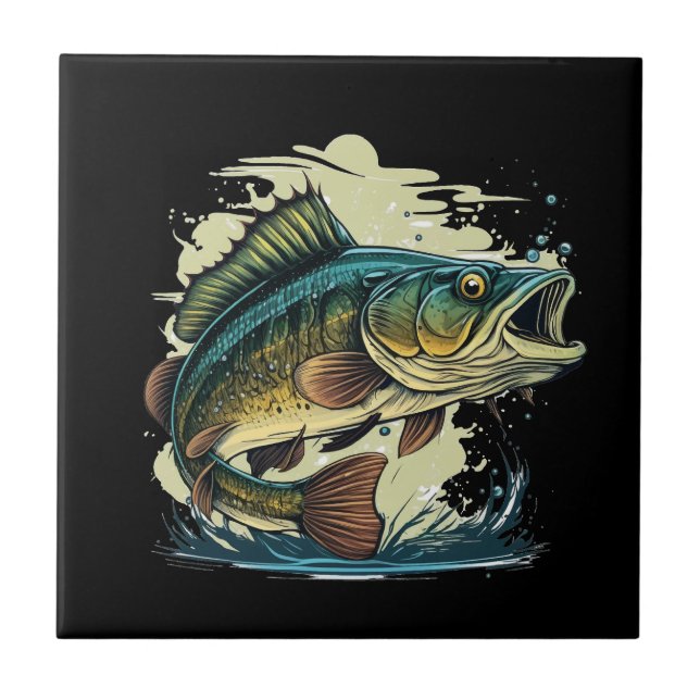 Carreau big-bass-fish-vecteur-dessin-T-shirt-big-bass-fish (Devant)