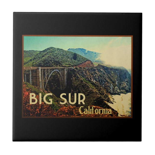 Carreau Big Sur Californie Vintage (Devant)