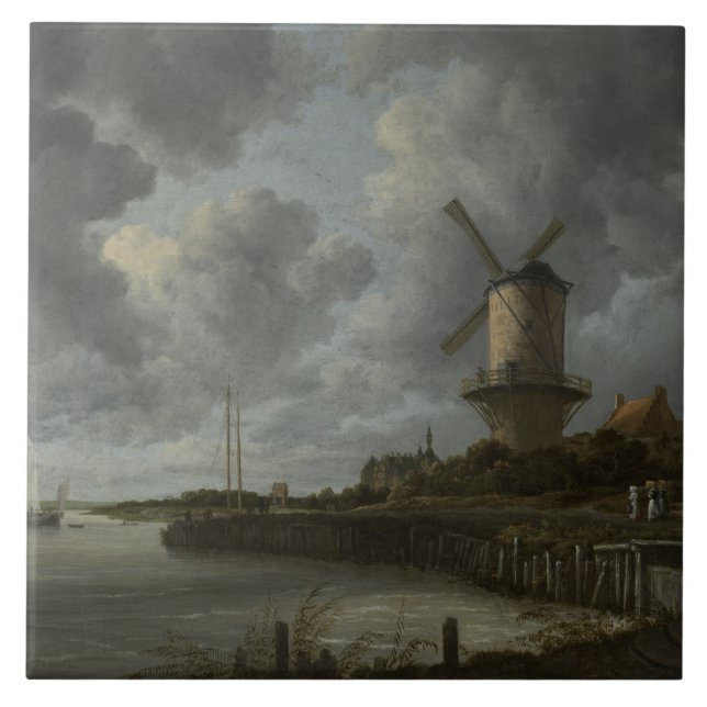 Carreau Bij néerlandais Duustede, Ruisdael de Wijk de (Devant)