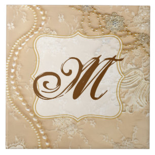 Carreau Bijoux en dentelle vintage Victori Monogramme Carr