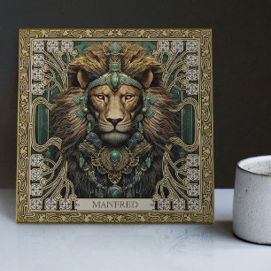 Carreau Bijoux Tribaux de Lion d'Esprit Personnalisés